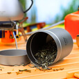 Ti artisan钛工匠纯钛茶叶罐户外露营小号便携式旅行密封茶叶盒钛储茶罐 纯钛茶叶罐280ML喷砂款