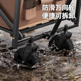 Aoran 露营折叠车户外推车野餐车营地拖车摆摊车快递车营地车可遛娃车 黑-100L静音实心轮-迷你款