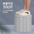 囧驴车载马桶便携式防臭户外野营厕所折叠移动自驾游用品坐便器成人 一体蓝有盖+防透光涂银帐篷