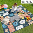 TEAEGG野餐地垫厚声波草坪坐垫户外露营春游垫子防潮野餐垫防水加厚 【三层加厚】花-100*160