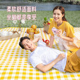 Aoran 野餐垫露营垫防潮加厚户外地垫草坪垫郊游野餐布便携户外帐篷垫 【加厚款】黄色大格子200*200