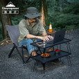 CAMPINGMOON柯曼折叠桌网桌科曼户外露营桌野餐桌多层置物架可拼接T-230 【T-2309C】2分之1天板花纹