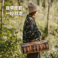 挪客Naturehike羊毛披毯户外露营行军床盖毯秋冬季加厚保暖地毯 深卡其色