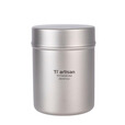 Ti artisan钛工匠纯钛茶叶罐户外露营小号便携式旅行密封茶叶盒钛储茶罐 纯钛茶叶罐280ML喷砂款
