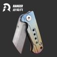 游骑兵钛合金 M390粉末钢户外高硬度小刀EDC折叠刀 彩色刀柄