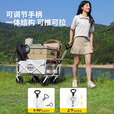 原始人露营车推车户外可折叠营地车野营小拖车大旅行野餐车桌板遛娃推车 120L 升级款 黑
