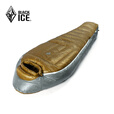黑冰（BLACKICE）新款【Z系列轻量款木乃伊式鹅绒羽绒睡袋】户外露营睡袋 (新标准)Z1300/金灰 L