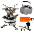 兄弟捷登户外炉具防风汽油柴油炉头便携式野外露营炊具套装野营猛火灶油炉 炉具+1.1L烧水壶+备用油瓶