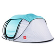 kommot牧彻秒开免搭户外露营帐篷全景天窗全自动免搭建便携折叠防晒帐篷 5-8人蓝色天窗款