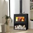 昊润通燃木真火壁炉木柴炉子农村自建房别墅民宿家用烧柴火欧式取暖炉 新700型（60-100㎡ 不含配件）