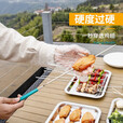 原始人 不锈钢烤针 硅胶手柄防烫手烤肉签子 烧烤工具烧烤配件 5只装