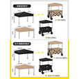 原始人露营推车户外营地拖车大可折叠手推野餐野营手拉车顶棚 卡其顶棚(只含顶棚推车只展示)