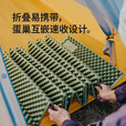 Naturehike挪客防潮蛋巢垫 户外加厚折叠露营垫子加厚睡垫 学生午休午睡垫子 单人加宽-蓝色/R值1.8