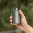 必唯（BOUNDLESS VOYAGE）纯钛户外小酒壶200ml野营旅行随身便携迷你白酒壶圆形露营酒具 200ml Ti3068D 
