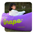 阕幸多巴胺充气沙发户外露营折叠懒人冲气单人便携式野营音乐节气垫床 充气椅【葡萄紫Grape】送收纳袋