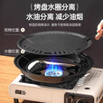 探险者（TAN XIAN ZHE）卡式炉烤盘韩式烤肉盘圆形水圈分离烧烤盘电磁炉户外烧烤盘套装 烤盘+卡式炉+收纳箱+烧烤六件套