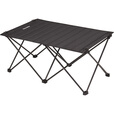 Naturehike挪客折叠布面卷桌 便携式户外露营野餐铝合金置物小桌子装备用品 黑色