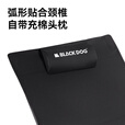 black dog户外逸享高背折叠椅露营便携躺椅懒人椅休闲旅行椅 夜幕黑