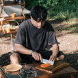 Naturehike挪客食神砧板刀组合便携户外露营可折叠实木砧板不锈钢刀野餐野营 原木色/磨刀器版