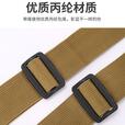 莱枢汇户外战术背带多功能帆尼龙双点作训背带黑色特种特训斜挎任务绳带 军绿色1条 120cm