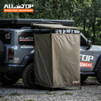 ALL-TOP户外车边洗澡帐篷车载折叠淋浴帐自驾露营速开厕所移动野外更衣间 【黑胶】淋浴帐篷带顶布+灯带