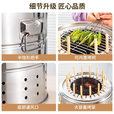 家用无烟烧烤炉户外烧烤架便捷炉子木炭吊炉不锈钢焖烤室内烤肉串 双层隔热棉款20串+16件套礼包