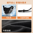 匹克保暖防风口罩冬季加绒加厚高颜值骑行滑雪口罩男女通用 黑色+灰色【两只】 不加绒【颜色随机】