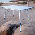 迪卡侬折叠桌分腿调节户外露营蛋卷桌便携铝合金桌大承重蛋卷桌 2758638