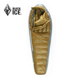 黑冰（BLACKICE）新款【Z系列轻量款木乃伊式鹅绒羽绒睡袋】户外露营睡袋 (新标准)Z1300/金灰 L