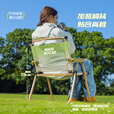 疆屿折叠椅户外折叠椅子克米特椅野餐椅便携桌椅沙滩椅露营椅子 中号卡其*4+大号碳钢蛋卷桌