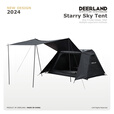 DEER LAND露营自动帐篷天幕二合一户外防雨过夜四季帐 星空帐篷（4人）黑色