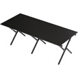 北乐户外折便携式露营蛋卷桌椅套装野餐野炊营桌子摆摊烧烤可折叠椅 【黑色120cm】碳钢蛋卷桌