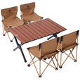 骆驼户外折叠桌椅套装5件套蛋卷桌便携露营椅子装备野餐2025 黑色-176BH18010