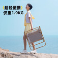 原始人折叠椅克米特椅户外露营椅子便携沙滩椅钓鱼椅凳子折叠椅子 卡其色木色架-加高款