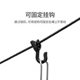 Naturehike挪客天幕挂物绳户外露营挂晒衣服绳旅行多功能固定卡扣可调节挂钩 深灰色