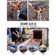 日本户外柴火炉便携折叠烧水炉不锈钢旅行露营炊具烧木柴柴火灶 中号火箭款猛火汽化炉+风机+收纳袋