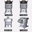 柴火灶家用烧木柴农村气化炉节能移动户外大锅台通炕煤炭柴火取暖 普通木柴款+2米管配件（无气化效果）