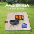 荒野猎人 WILD HUNTER户外野营防火毯灭火布烧烤隔热垫防扎手硅胶耐高温玻璃纤维阻燃布 黑色硅胶防火毯--大号