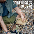 探险者折叠椅马扎凳便携板凳户外折叠椅子徒步登山公园野餐迷你凳 中号卡其手包折叠凳（加粗碳钢）