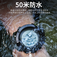 际华三五三五战术手表多功能指南针温度防水男表特种军入伍执勤跑步电子手表 黑盘胶圈（升级款） 均码
