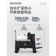 牧行露营车户外折叠小推车聚拢型带桌板餐车便携拖车GL1 200L 曜石黑+遮阳顶棚