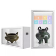 透明屏广告展示柜裸眼3d液晶显示器触摸展厅设备定制品 32英寸i5 4+128G红外触摸 白色