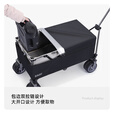北欢bavay露营拖车户外野餐手拉车便携式折叠小推车防风雨罩 400L 防风雨罩-带拉链取物