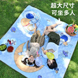 HISPEED野餐垫户外防潮垫加厚便携户外野餐垫加厚草坪垫郊游野炊地垫 2*2米特厚铝膜底【太空宇航员】