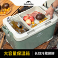 Naturehike挪客凌域PP保温箱户外露营野餐手提冷藏食品保鲜保冷冰箱冰桶车载 绿色/22L