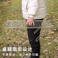 CAMPINGMOON柯曼新款不锈钢折叠网桌T-235A自驾游IGT户外轻量烧烤桌子置物架 T-235A折叠网桌