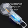 微笑鲨TypeC充电led灯泡停电应急USB移动超亮可充电户外夜市摆摊露营灯 高亮【COB-充电灯泡】露营/摆摊 超长续航+挂钩设计+3档调节