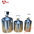 京噶户外不锈钢瓶煤气罐可充气循环房车大容量带泄压阀露营燃料自驾游 304不锈钢1.5L 带双保险阀门