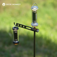 ROCK MONKEY岩猴户外露营灯架野营折叠便携式铝合金灯杆照明灯支架夜市夜钓 灯架+包+不含地钉【黑色】