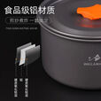 WAILAMHK户外锅具烧水壶炊具套锅露营便携式野餐锅煎锅围炉煮茶 301水壶套锅橙色【中煎锅+中煮锅+中水壶】